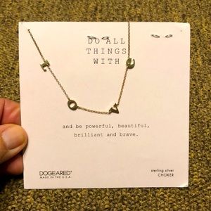 Dogeared NWT MOTHER’S DAY Dogeared Sterling Silver LOVE Choker Necklace  New 925